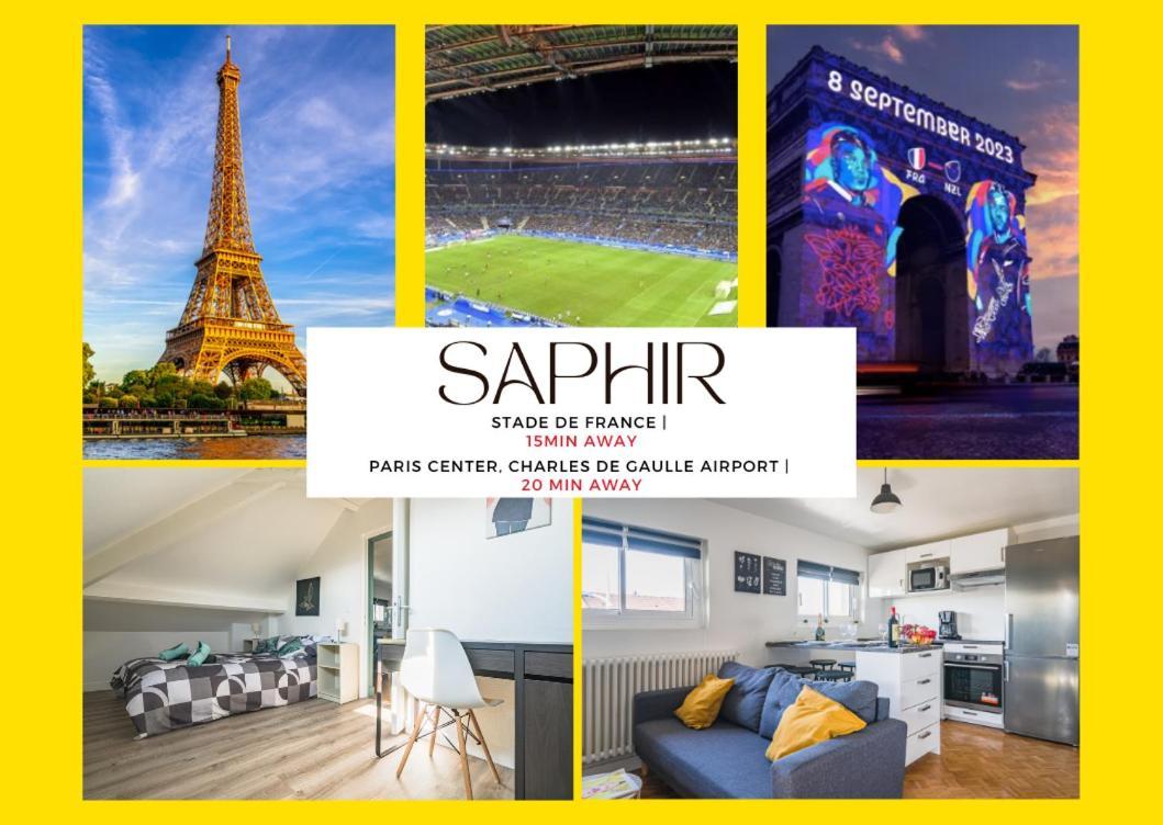 Le Saphir - 20Min From Paris & Cdg Airport - 2 Bathrooms - 2 Desks دْراسي المظهر الخارجي الصورة